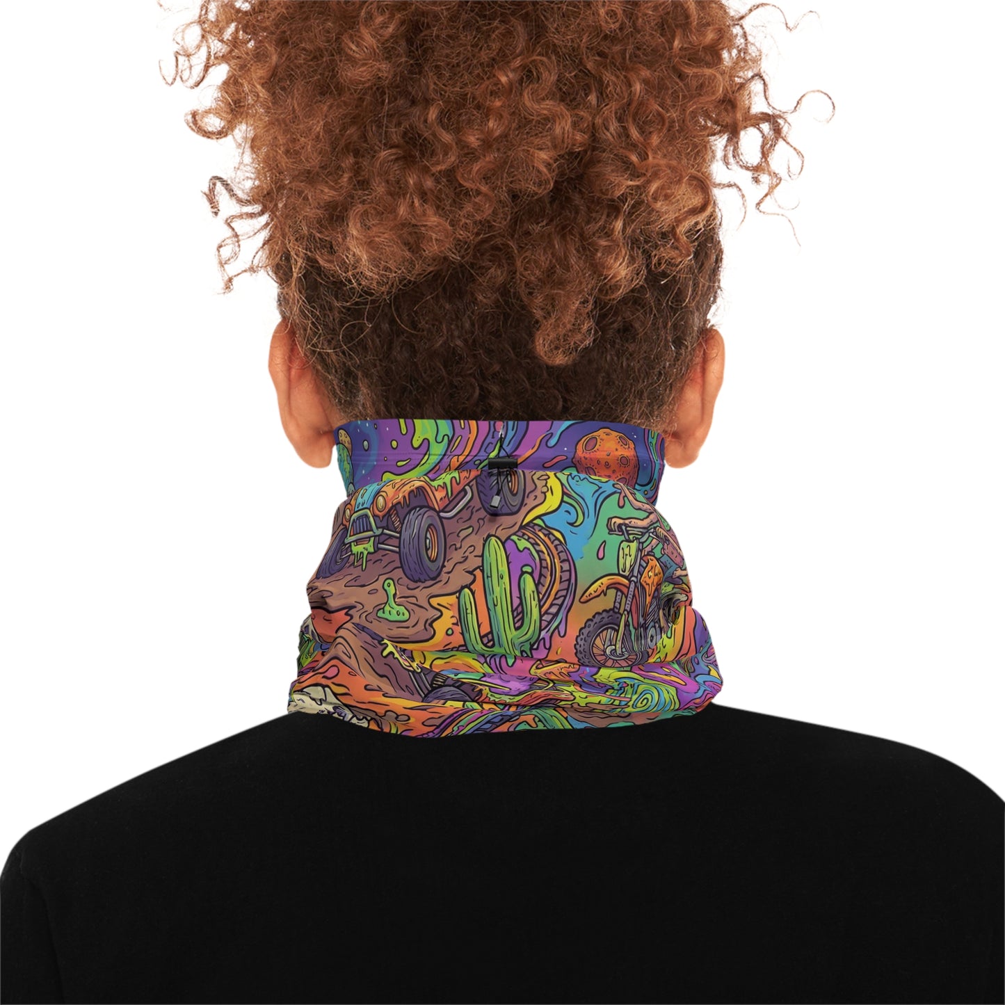 Psychedelic Off-Road Neck Gaiter — 'Bighead Offroad' Winter Face Mask