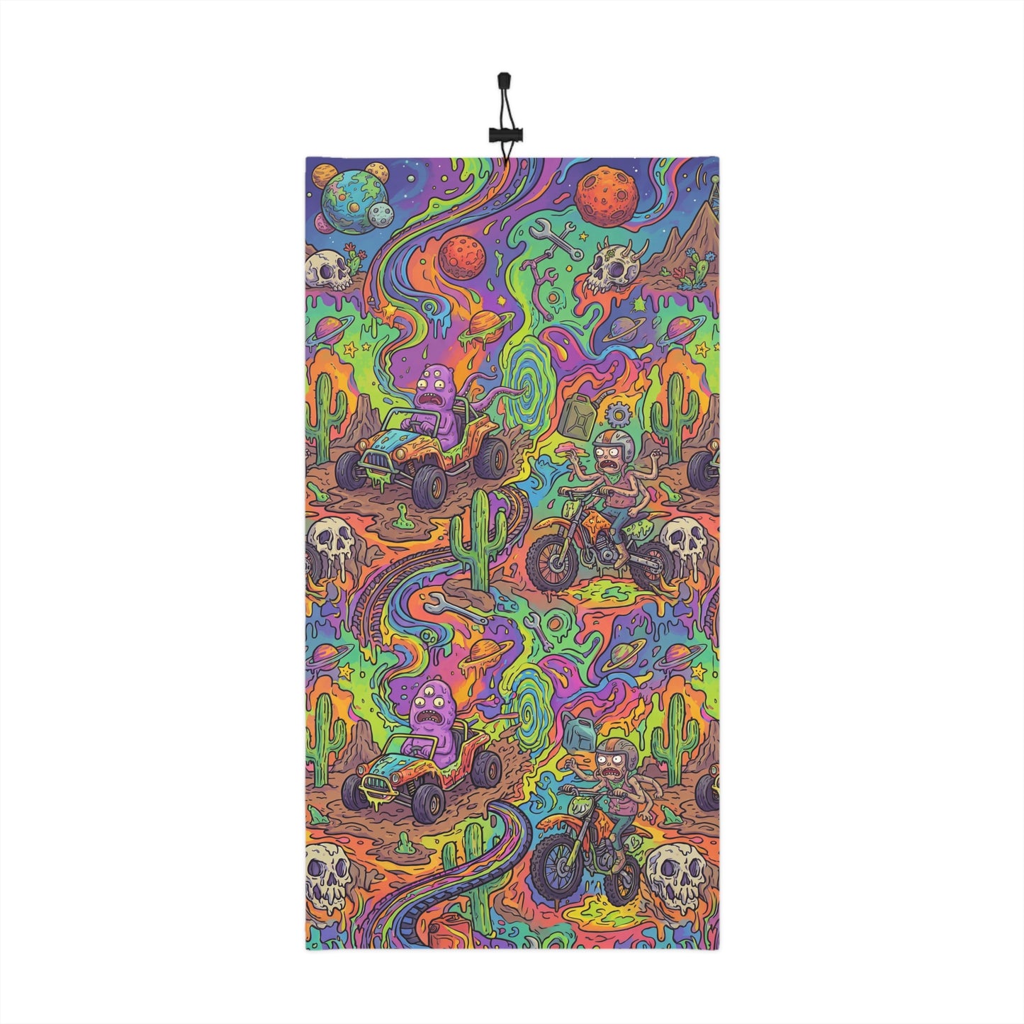 Psychedelic Off-Road Neck Gaiter — 'Bighead Offroad' Winter Face Mask