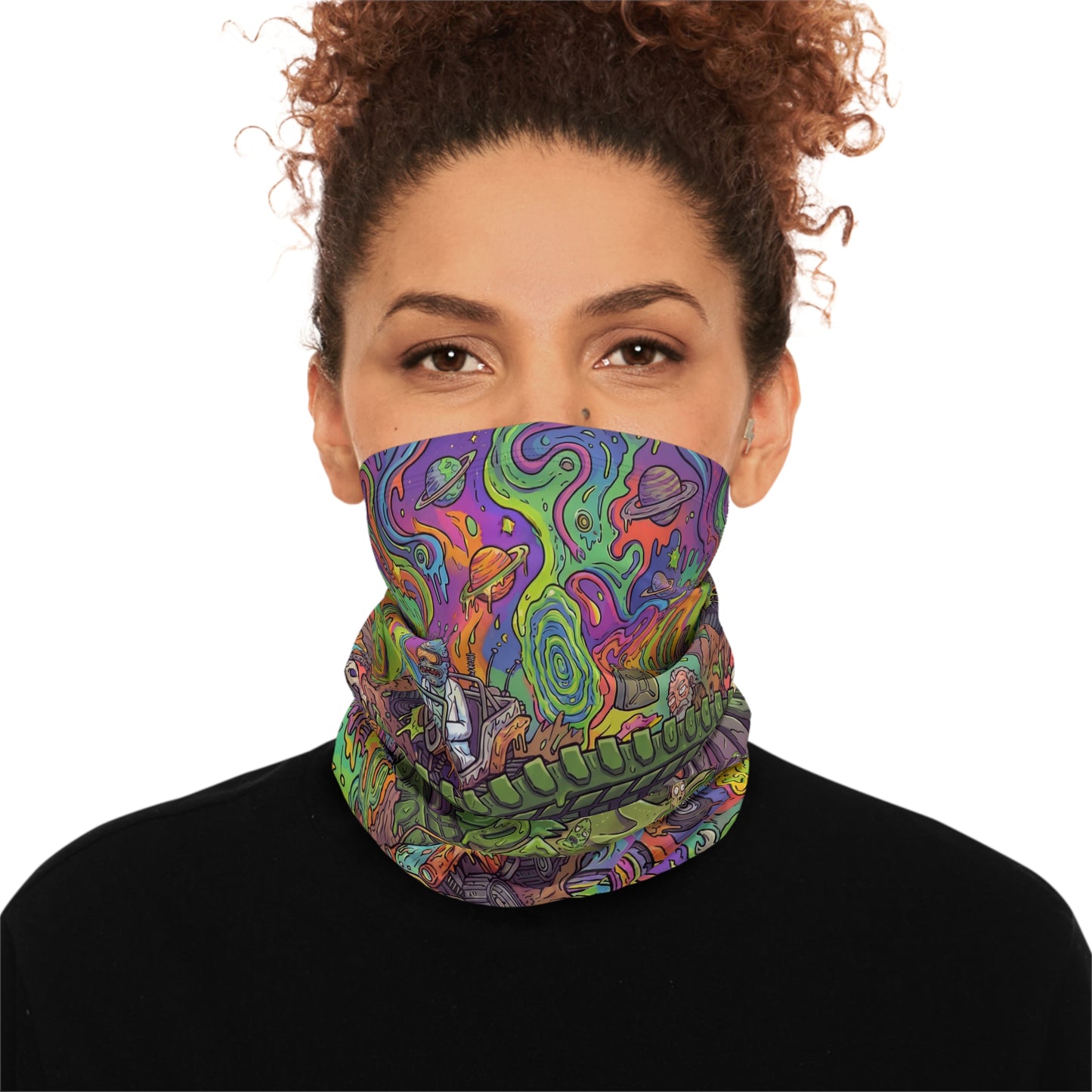 Psychedelic Off-Road Neck Gaiter — 'Bighead Offroad' Winter Face Mask