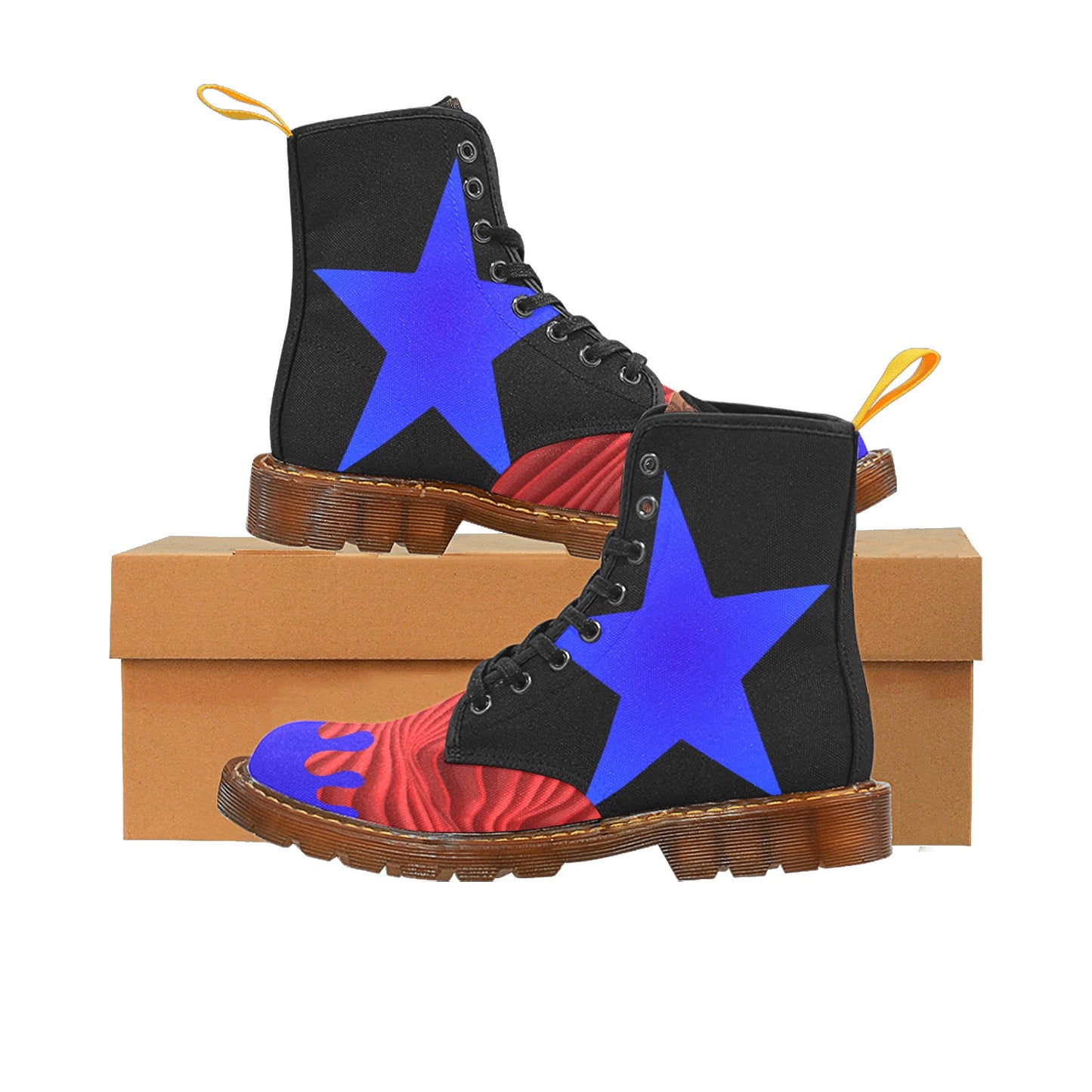 Men's Lace Up 4th Of July Limited Edition BMG Off Road Canvas Boots